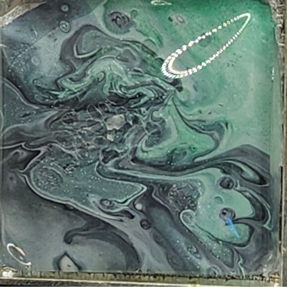 Hand Crafted Necklace Medallion Pendant 1" Square Pendant 925 Silver 20 " Chain - Picture 11 of 12